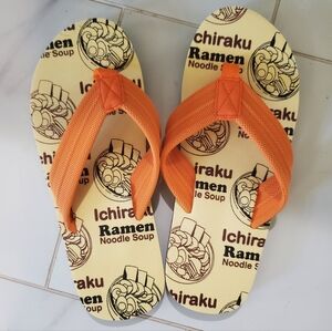 NWOT Ichiraku Ramen Naruto Men's Flip Flops